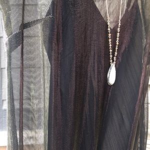 Sheer dress with under slit